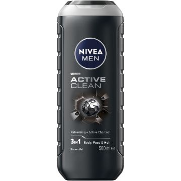 NIVEA SHOWER GEL ACTIVE CLEAN 500ML
