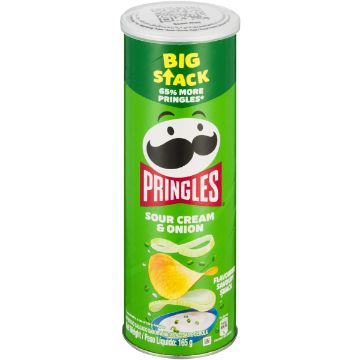 PRINGLES POTATO CHIPS SOUR CRM&ON 165G