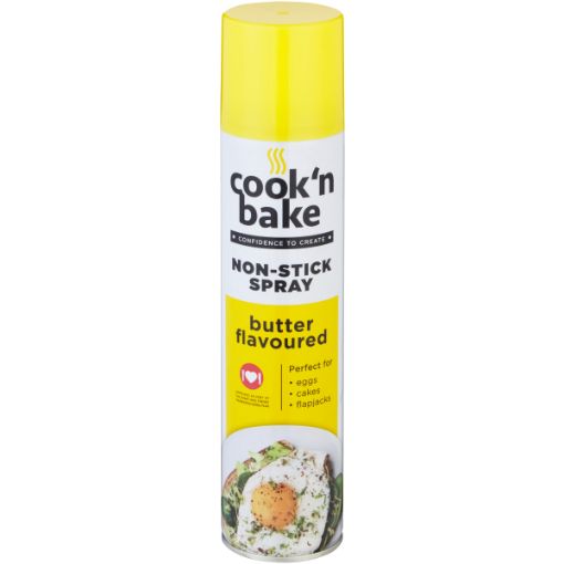 COOK&BAKE NON STCK SPRAY B FLAVOUR 300ML