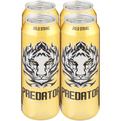PREDATOR ENERGY DRINK GOLD STRIKE 500ML x 4