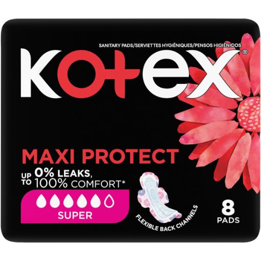 KOTEX PADS BLACK MAXI  SUPER+WINGS
