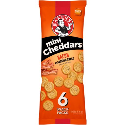 BAKERS MINI CHEDDAR BACON 198G