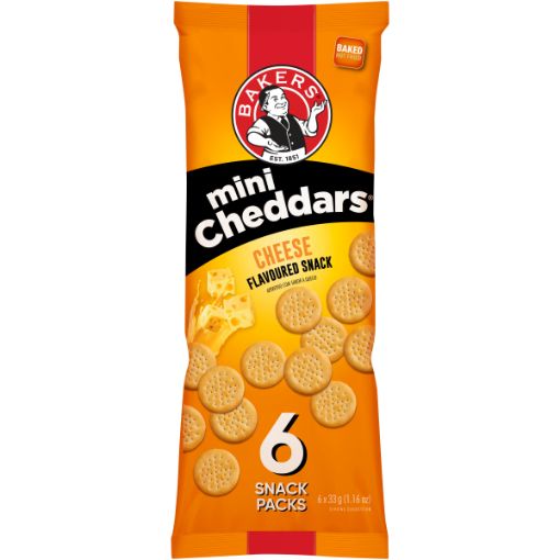 BAKERS MINI CHEDDAR CHEESE 198G