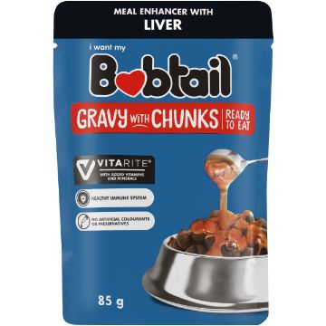 BOBTAIL LIVER CHUNKS&GRAVY D FOOD 85G
