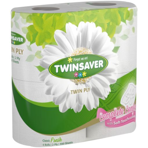 TWINSAVER TOILET ROLL2PLY LUX WHT