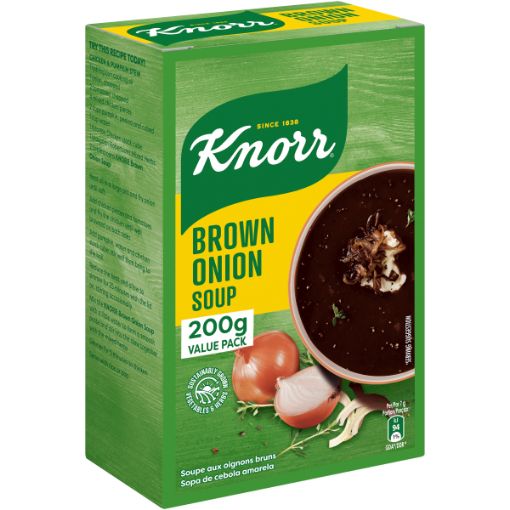 KNORR DEHYDRATED SOUP BROWN ONION 200G