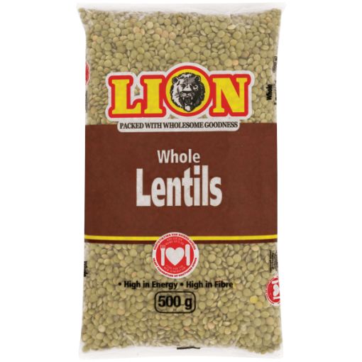 LION LENTILS DRIED WHOLE 500G