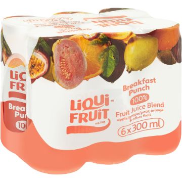 LIQUI-FRUIT L/L FRUIT JUICE B/PNCH 300ML x 6