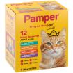 PAMPER CAT FOOD 12X85G F/CUTS MX FAV PACK