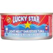 LUCKY STAR SHREDDED TUNA IN WATER 170G
