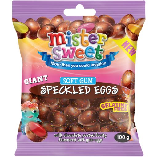 MISTER SWEET S/EGGS MILK CHOC JLY 100G