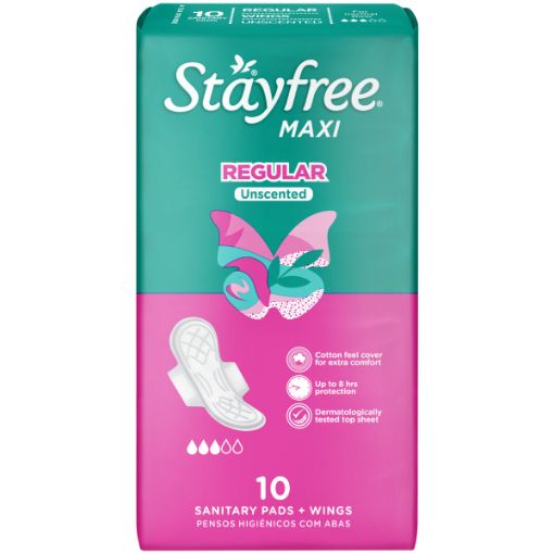 STAYFREE PADS MAXI THICK WINGS REGULAR