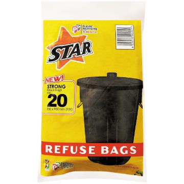 STAR REFUSE BAGS BLACK