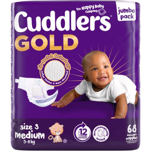 CUDDLERS GOLD DIAPERS JP S3 68EA x 6