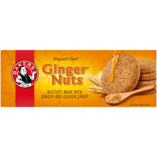 BAKERS BISCUIT GINGER NUTS 190G