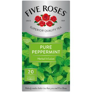 FIVE ROSES TEA HERBAL  PURE MINT