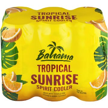 BAHAMA TEQUILA SUNRISE S/COOLER 440ML x 6