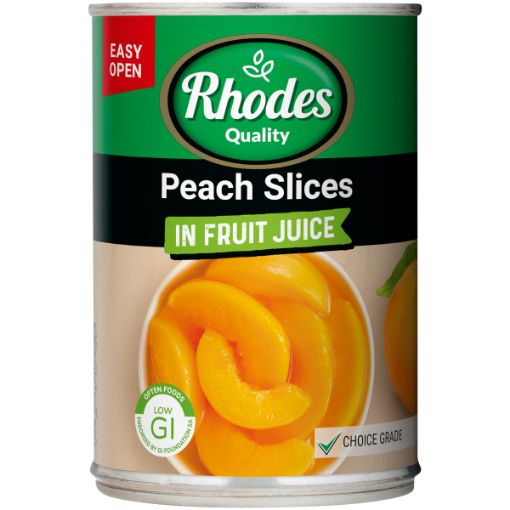 RHODES PEACH SLICES JUICE 410G