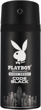 PLAYBOY AEROSOL CODE BLACK  1 x 150ML