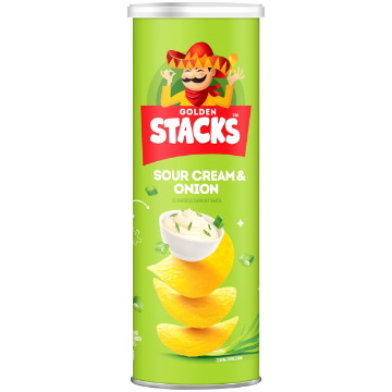 GOLDEN STACKS  SOUR CREAM & ONION  1 x 95G