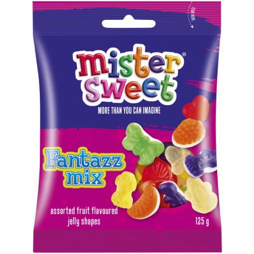 MISTER SWEET SOUR GLOW WORMS FANTAZZMIX  1 x 125G