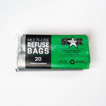 STAR REFUSE BAGS BLACK  1 x 10`S